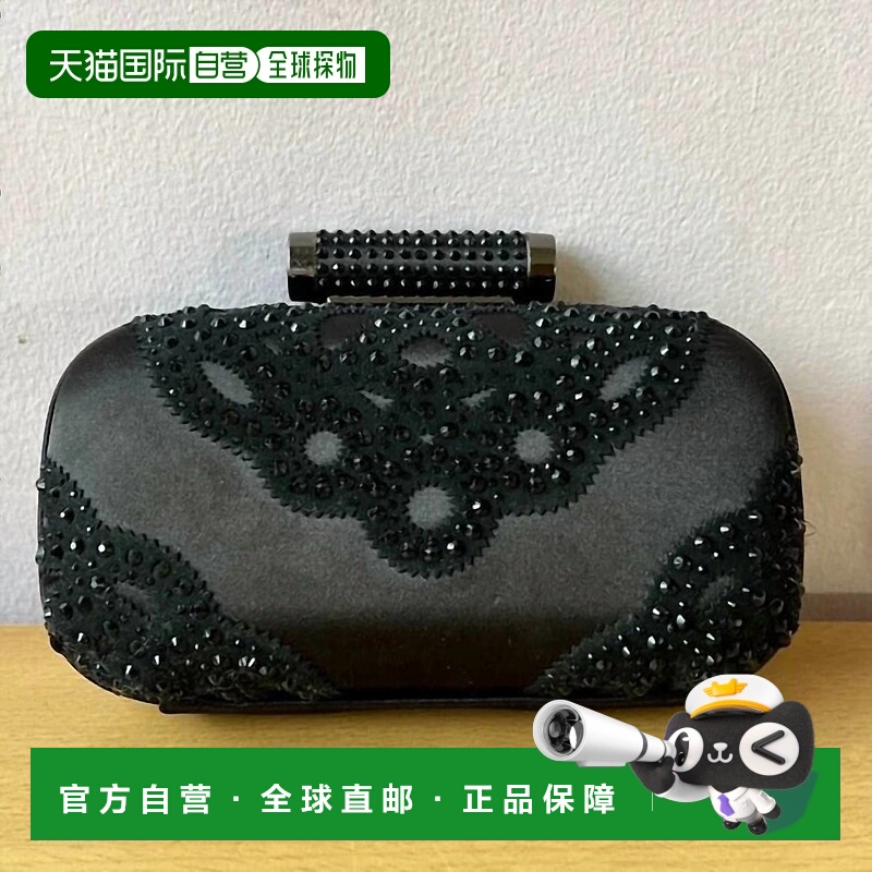 自营badgley mischka女式卡利爱德华水晶黑色-黑色 美国奥莱直发