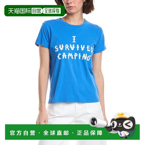 自营MOTHER The Boxy Goodie Goodie T-Shirt - blue 美国奥莱直