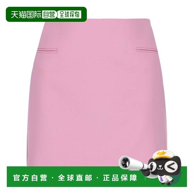 自营salvatore ferragamo羊毛迷你裙-粉红色 美国奥莱直发