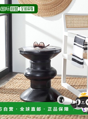 自营 safaviehJiraiya Concrete Accent Stool - 深灰色 美国奥莱