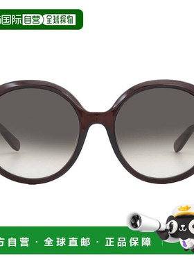 自营Salvatore Ferragamo Grey gradient Oval Ladies Sunglasses