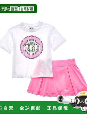自营PUMA 2pc Jersey T-Shirt & Skort Set - white 美国奥莱直发