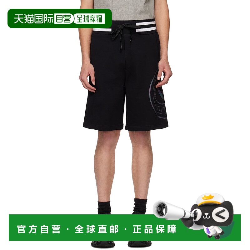 香港直邮潮奢 versace 范思哲 男士 黑色 V-Emblem 短裤 E73GADG0