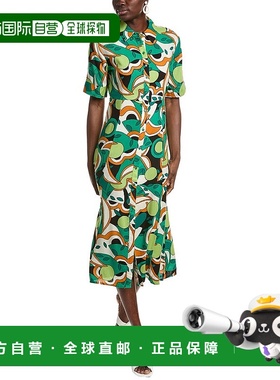 自营 anna kay安娜 凯欧维也纳衬衫裙-绿色 美国奥莱直发连衣裙