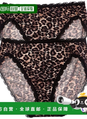 自营b.tempt’d by Wacoal 2pk Inspired Eyelet Hi-Leg - black