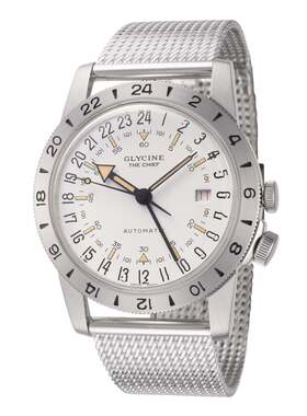 自营Glycine Men's Airman The Chief GMT 40mm Automatic Watch