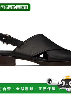 1h可退 香港直邮潮奢 Lemaire 女士 黑色 Cross 凉鞋 FO0162LL012