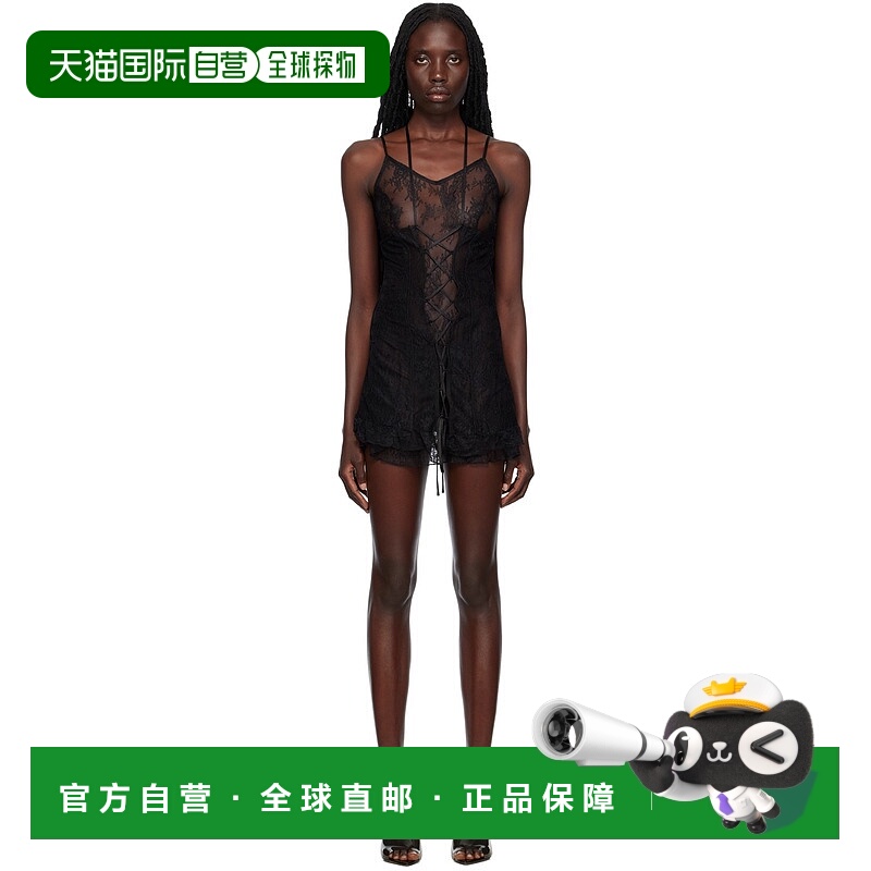 1h可退 香港直邮潮奢 Kim Shui 女士 黑色系带连衣裙 KS2023FW11