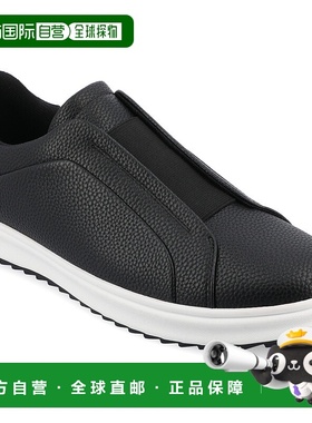 自营 vance co.Vance男式Matteo中宽滑入式运动鞋-黑色 美国奥莱