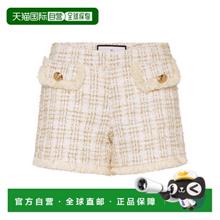 philipp 美国奥莱直发短裤 plein斜纹热裤 金色 白色 自营