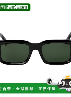 自营 off-white米白色海斯方形太阳镜-黑绿色 美国奥莱直发