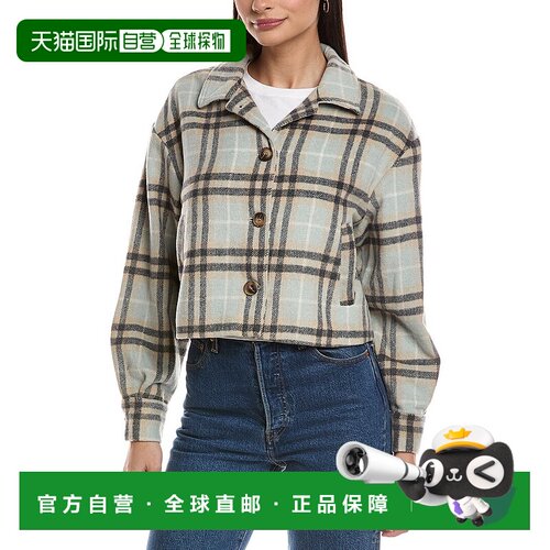 自营Oat New York Cropped Plaid Jacket - beige 美国奥莱直发