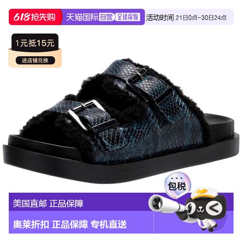 自营Aerosoles Olivia Slide Sandal Blue Snake  OLIVIA-071 Wom