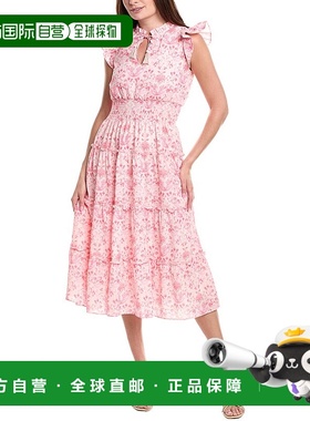 自营 Sail to Sable烟熏腰迷笛连衣裙-粉红色 美国奥莱直发