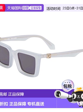 自营Off-White Sunglasses Square Full Rim, Shiny Light Grey F