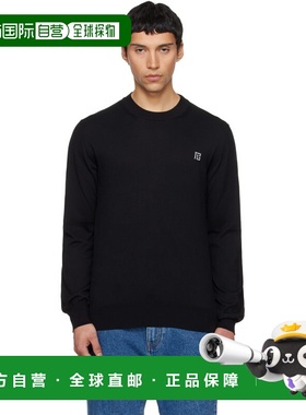 香港直邮潮奢 Balmain 巴尔曼 男士 黑色 Fine Silk & Cotton 针