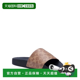 蔻馳時尚 男拖鞋 標志性帆布泳池拖鞋 男士 美國直郵 COACH