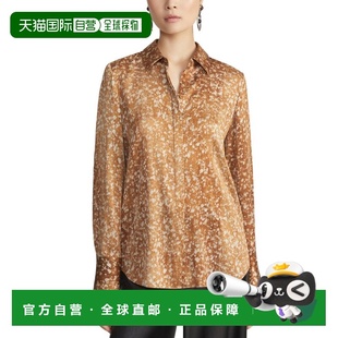 自营Lafayette 148 New York Scottie Blouse - brown 美国奥莱直