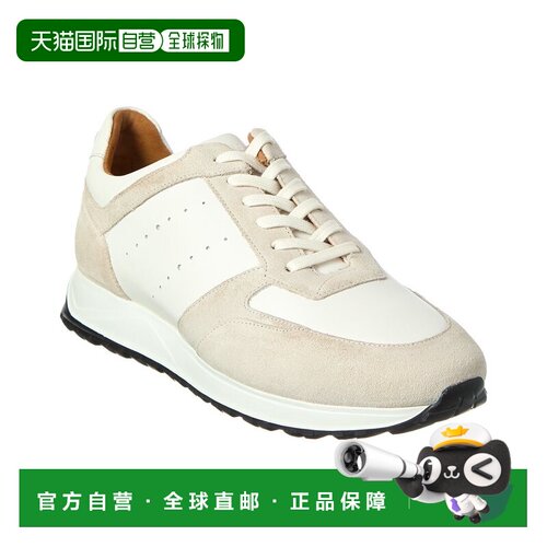 自营Allen Edmonds Everett绒面革 & 皮革运动鞋-白色 美国奥莱直