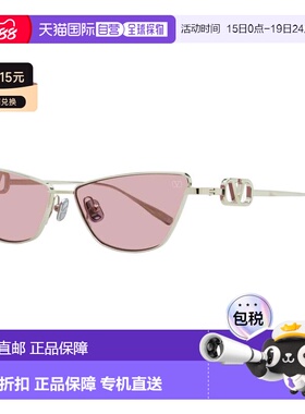 自营Valentino Women's V-Logo Sign Sunglasses VLS-135 C Silve
