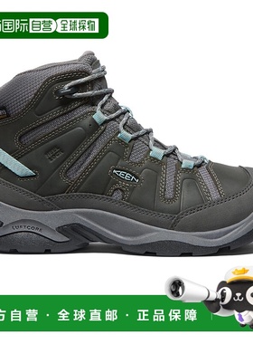 自营 Keen Circadia 1026843女式灰色皮革防水徒步靴HAM330-灰色