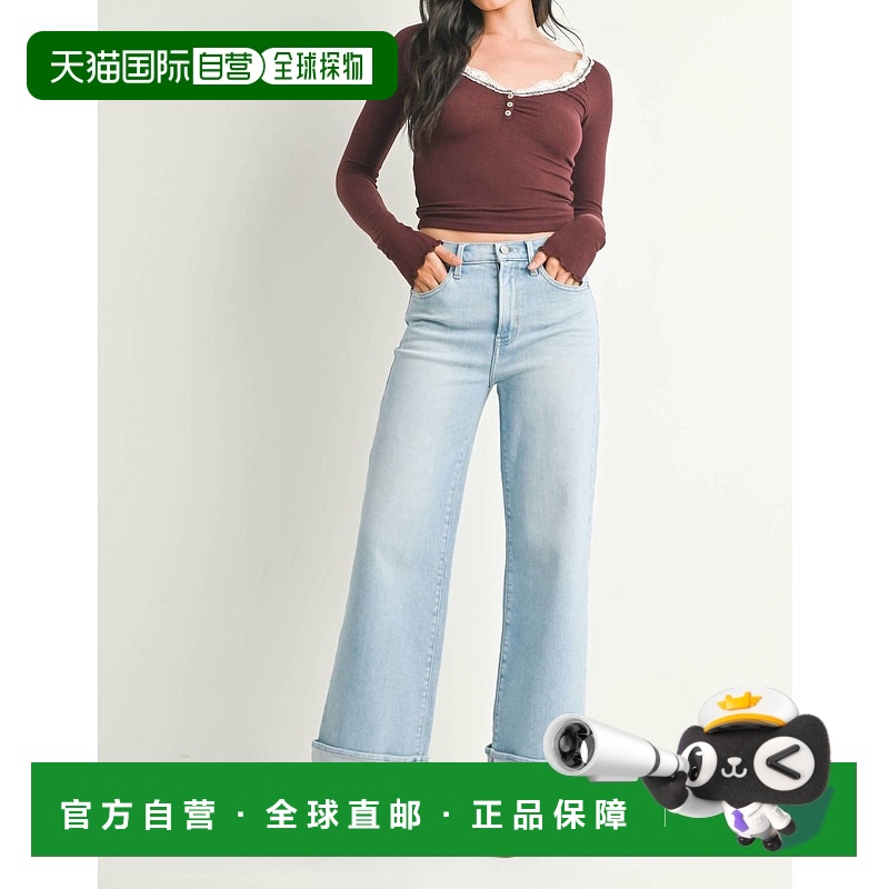 自营 just black denimKristi Spring Cuffed Palazzo浅牛仔-浅牛