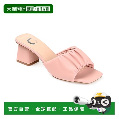 自营journee collectionBriarr 女式仿皮方头粗跟鞋 - 黑色 美国