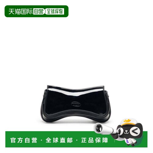 自营dieselCompact Black Crossbody Bag with Removable Strap -