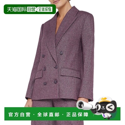 自营L'AGENCE Colin Double Breasted Wool Blazer - multi 美国
