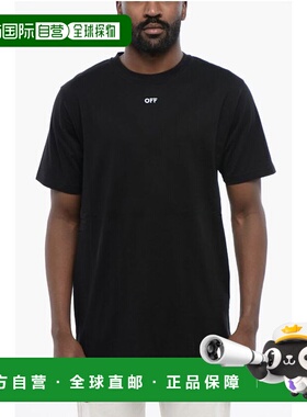 自营off-whiteOff- Cotton ARROW Crew-neck Men's T-shirt - bla