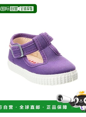 1h可退 【美国直邮】Cienta Canvas Mary Jane 紫色帆布儿童靴子