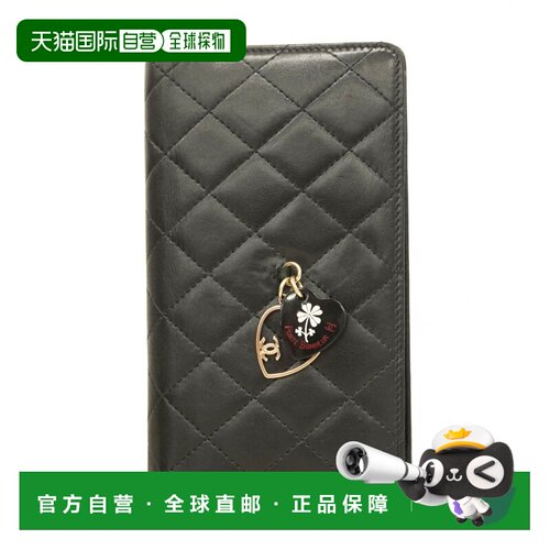 自营Chanel Leather Long Wallet (Bi-Fold) (Pre-Owned) - black