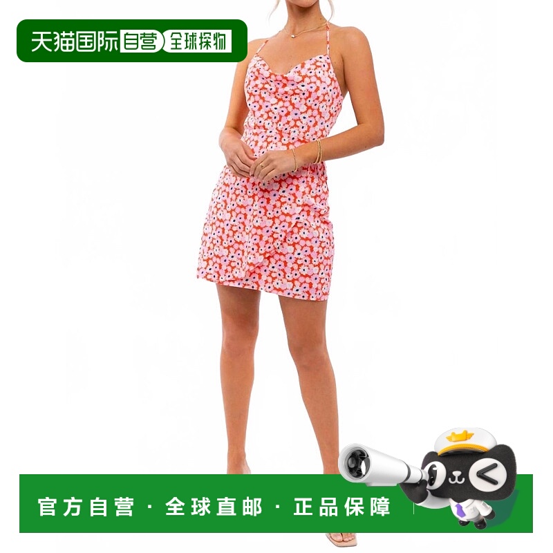 自营le lisFlower Halter Dress In Pink Multi - pink multi 美