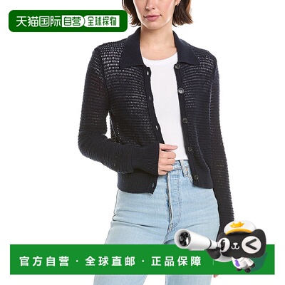 自营FRAME Denim The Shrunken Cardigan - blue 美国奥莱直发