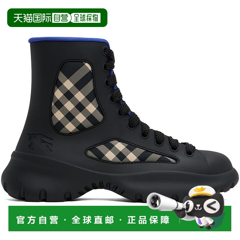 1h可退 香港直邮潮奢 Burberry 巴宝莉 男士 黑色 Boulder 踝靴 8