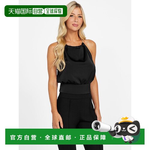 自营guessEli Satin吊带背心-黑色 美国奥莱直发性感