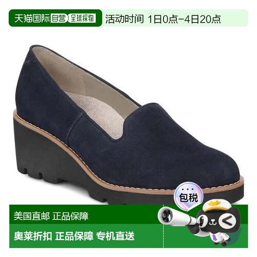 自营Women's Vionic Willa I7294L1-400 Loafer Navy Suede Casua
