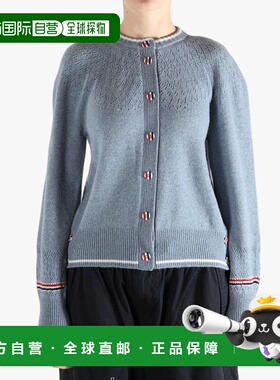 美国直邮THOM BROWNE-女士Pointelle Fair Isle圆领开衫