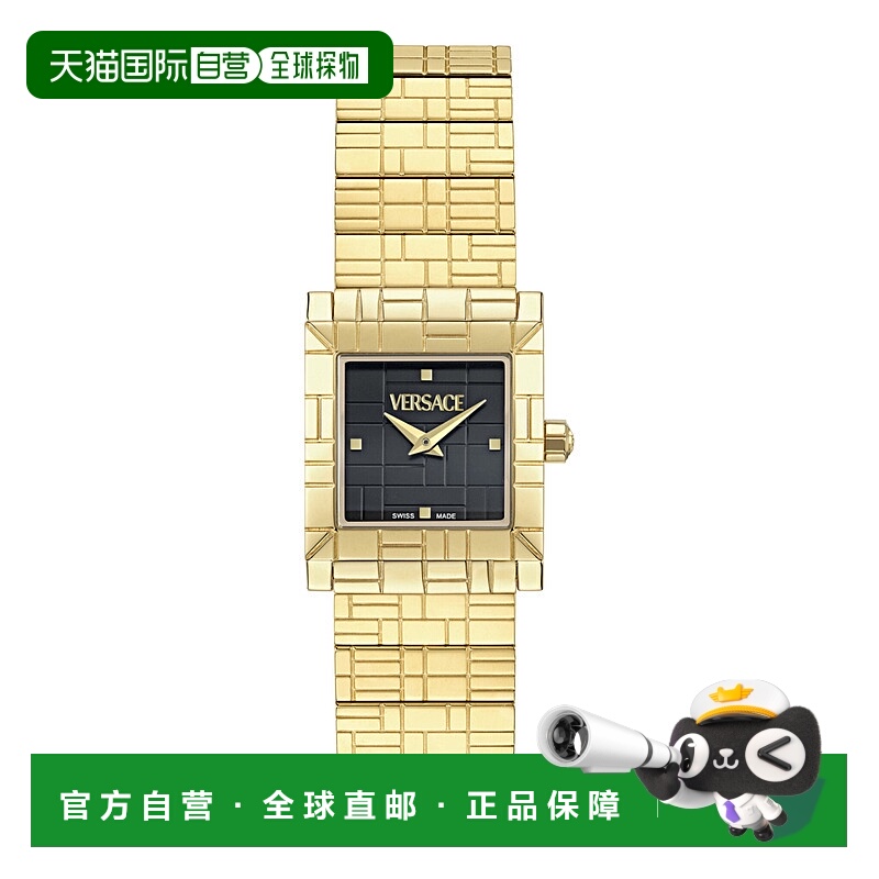 自营Versace Mosaic Bracelet Watch - gold/gold/black 美国奥莱
