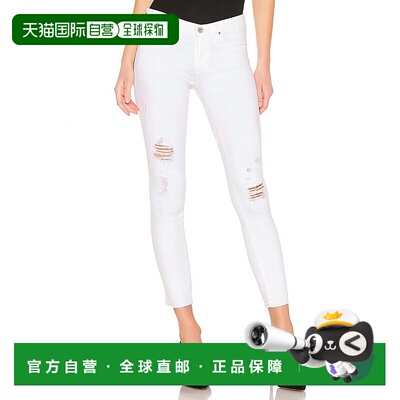 自营 ag jeans基本白色紧身九分牛仔裤 - rudimentary white 美国