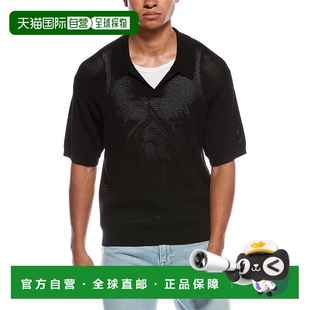 Weave Wool Blend 自营FRAME Sweater Open Polo black Denim