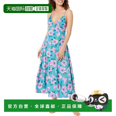 自营Free People Finer Things Midi Dress Women's Teal Combo F