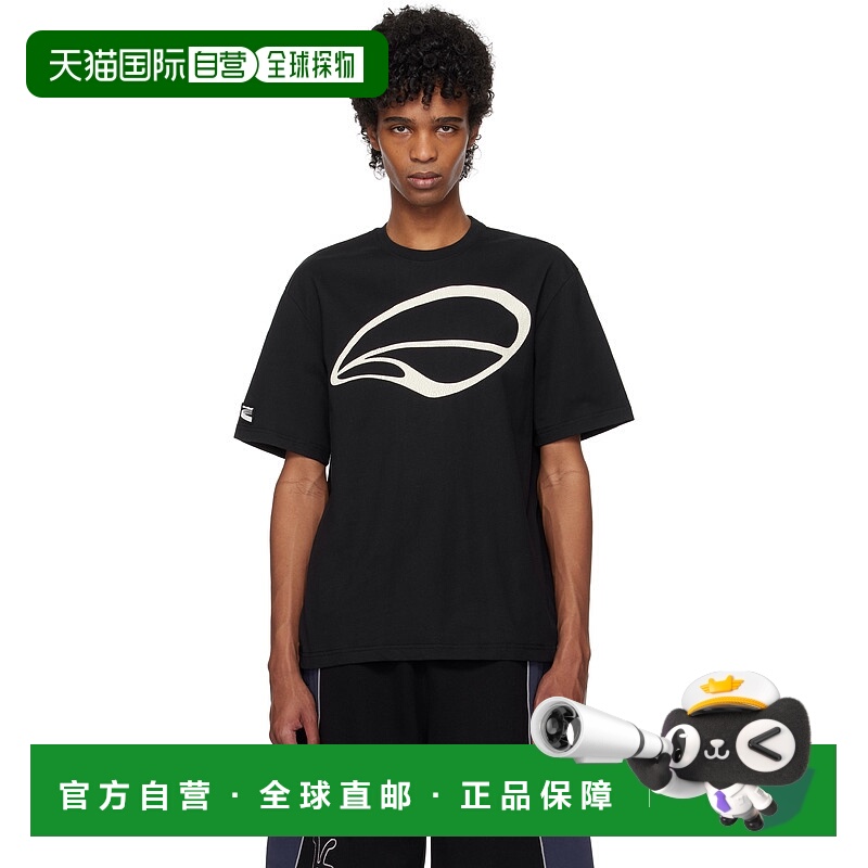 1h可退 香港直邮潮奢 Kijun 男士 黑色 Orbit T 恤 25PSM208B针织