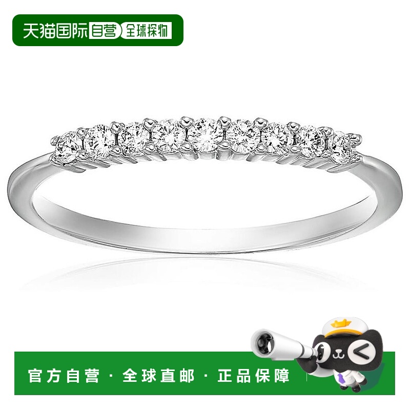 【美国直邮】vir jewels  戒指钻石天然白金黄金婚戒诞生石