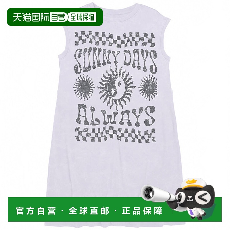 自营tiny whalesGirl's Sunny Days Tank Dress In Mineral Lilac