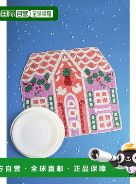 自营tiramisuPink Gingerbread House Placemat 美国奥莱直发