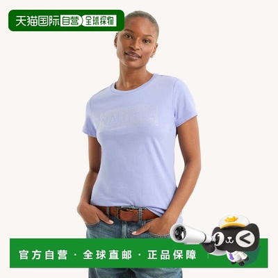 自营Nautica Womens Sustainably Crafted Rhinestone Logo Graph