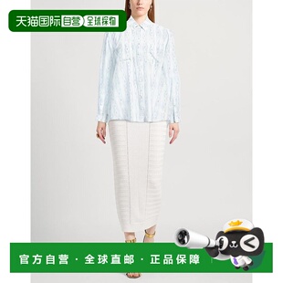 1h可退 【美国直邮】BURBERRY 多色真丝衬衫 纽扣领长袖 女士时尚