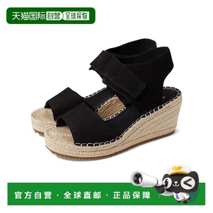 美国直邮 高跟鞋 eileen 女士 进口真皮气质坡跟编织 fisher