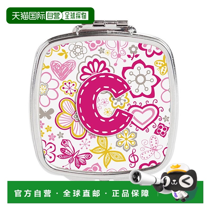 自营 Carolines Treasures CJ2005-CSCM 字母 C 花蝴蝶粉色正品